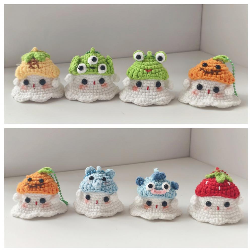 Crochet Ghost Charm Halloween  - Spider Plant Hanging ulasan dan harga